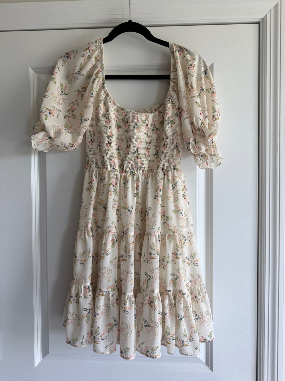 Flying Tomato Cream Floral Midi Dress